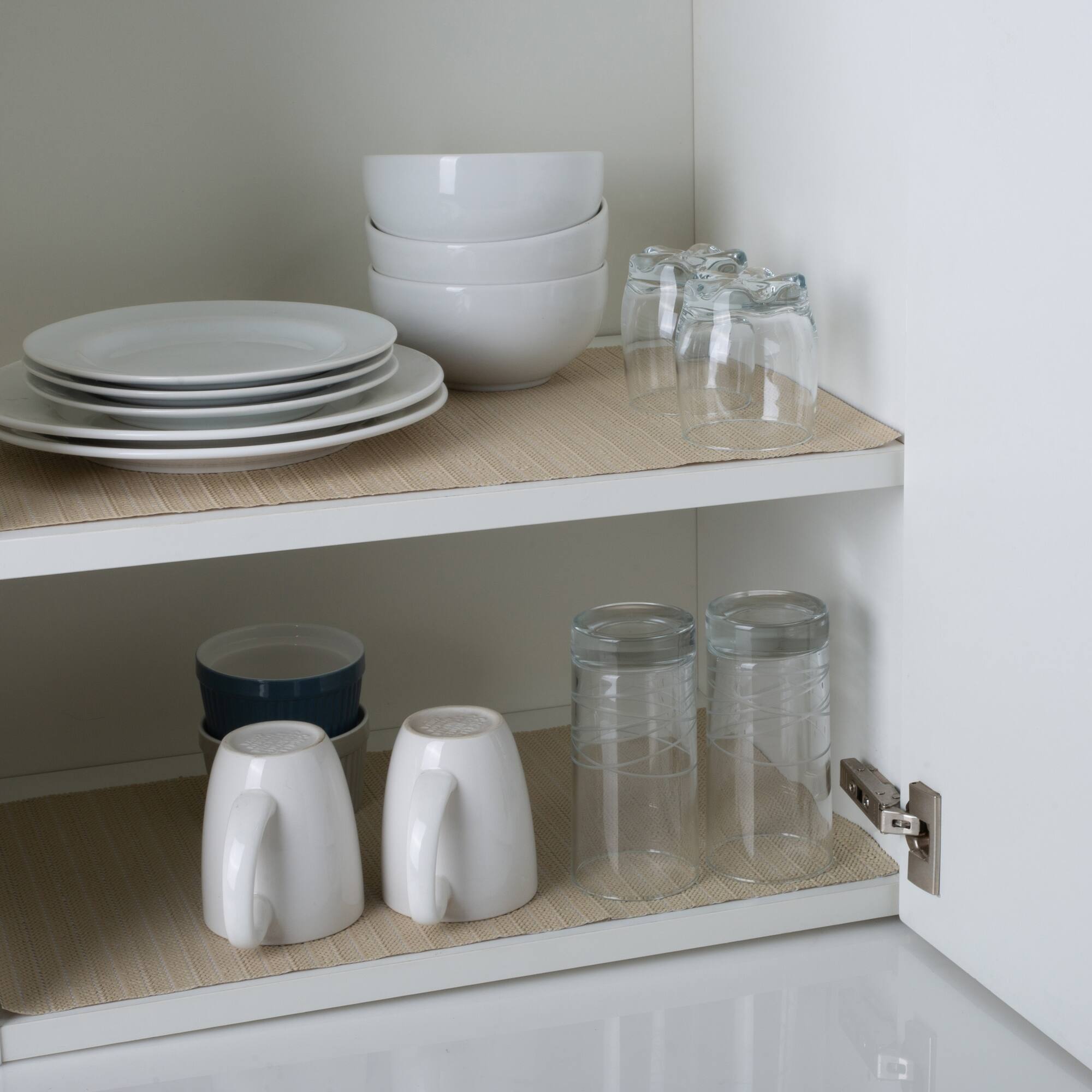 Simplify 10ft. Taupe Smooth Surface Shelf Liner